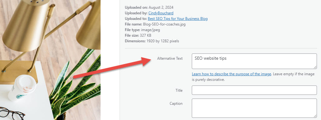 seo tips alt tags tutorial