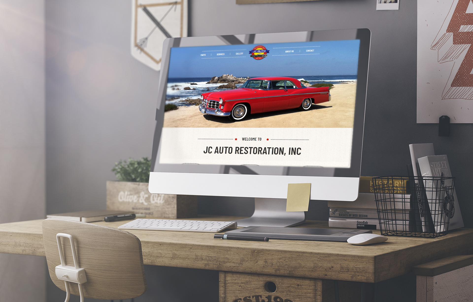 auto restoration website design