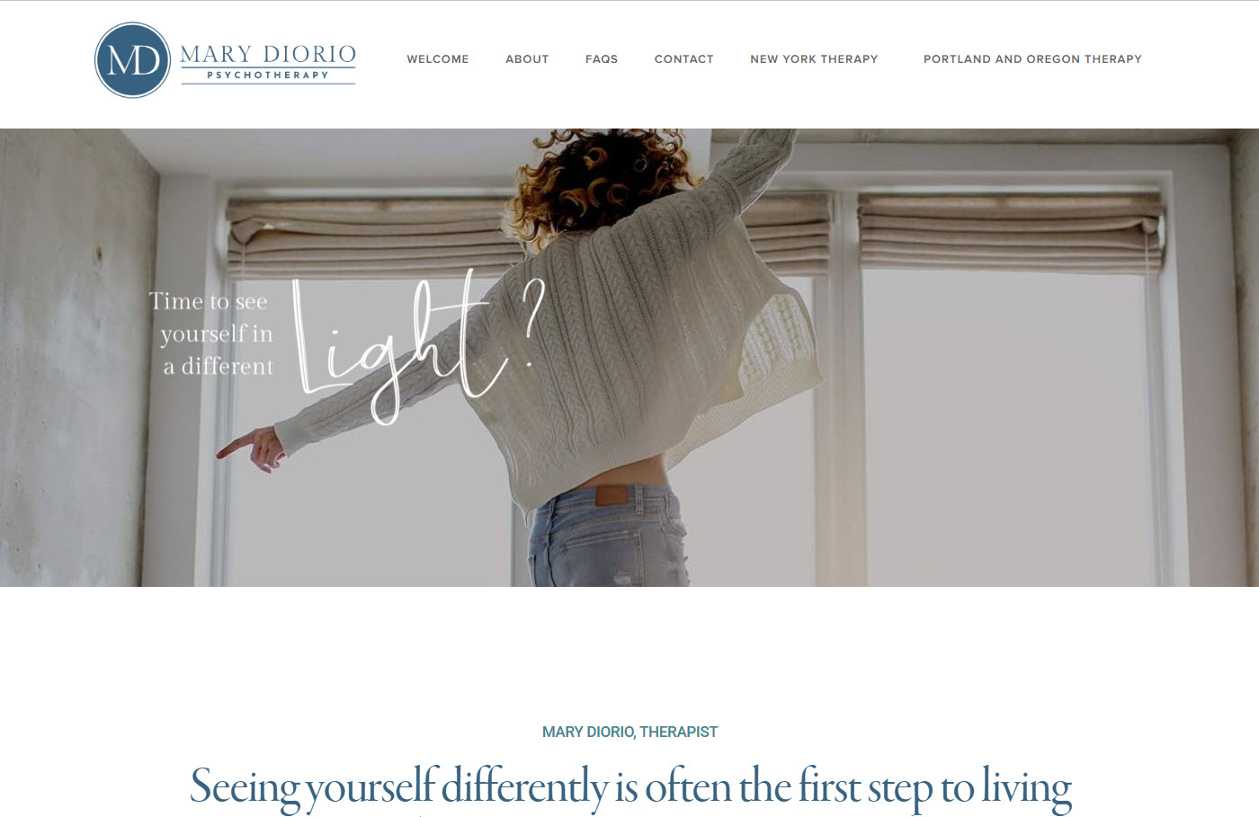 therapist web design example